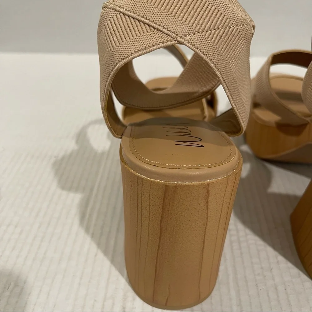 Women’s Wild Pair Scarlitt Tan Faux Leather Ankle Strap Pumps Size 11 US! - Picture 5 of 8